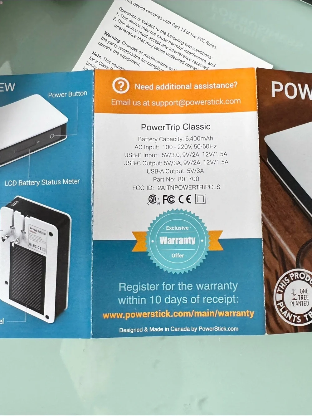 PowerTrip Classic Portable Solar Charger - White